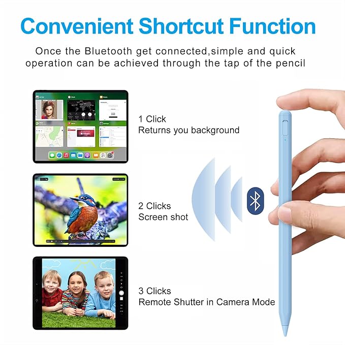 Stylus Pen for iPad 2018-2025 with Palm Rejection, Apple Pencil for Pad11th/10th/9th/8th/7th/6th Gen, iPad Pro 11/12.9 inch, New iPad Air 2025 11&13-inch(M3/2) /5th/4th/3th Gen, iPad mini 6th/5th