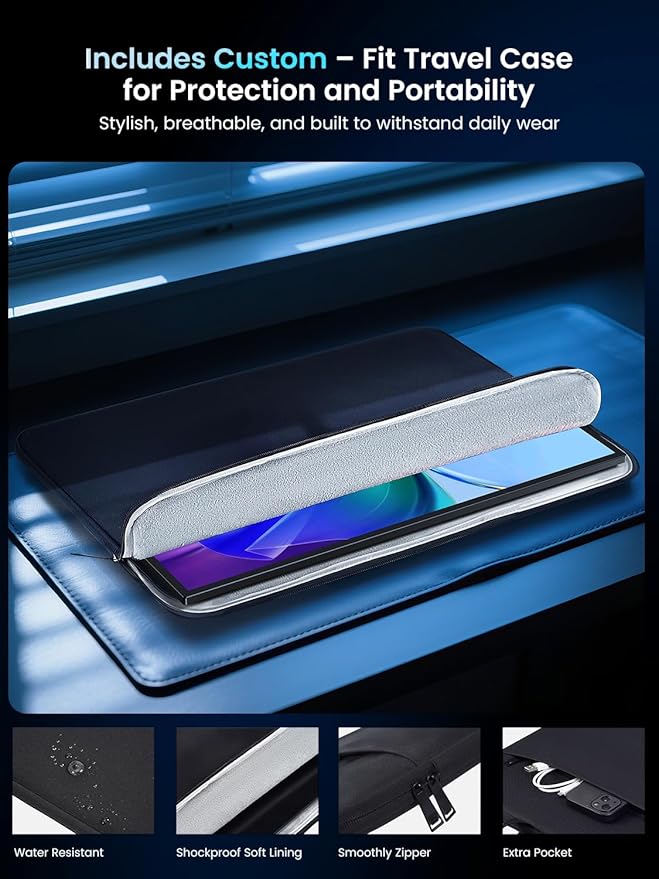 UPERFECT Portable Monitor 18.5-inch 120HZ Touchscreen 100% sRGB w/VESA & Stand 180° Adjustable Ultra-Slim & Lightweight Frameless FHD FreeSync IPS HDR Gaming Display, Travel Second Monitor for Laptop