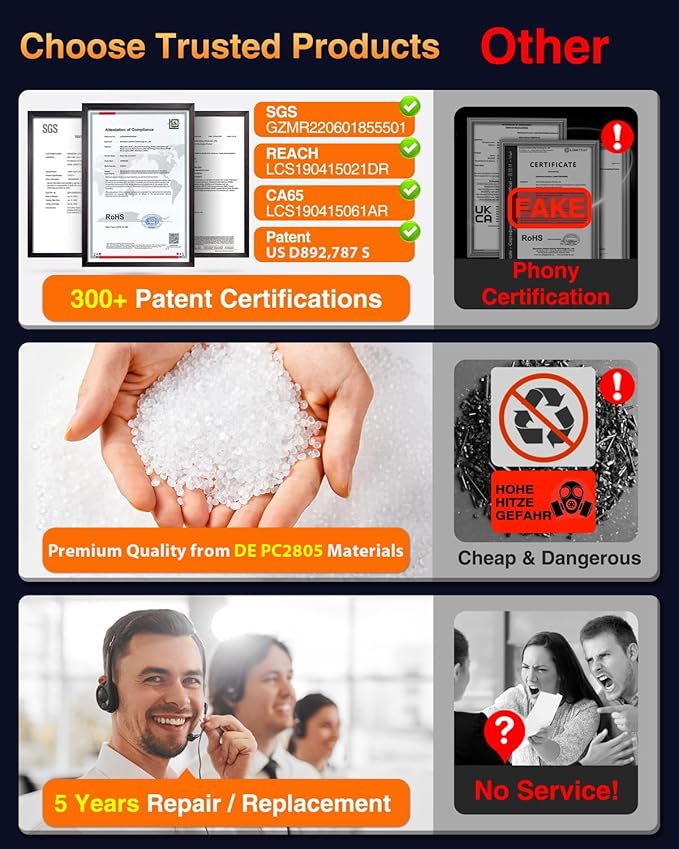 VANMASS Car Phone Holder Mount 2025 Upgraded [Patent Steel-Hook] Car Vent Phone Mount Clip Military-Grade Shockproof Cell Phone Car Mount Handsfree Truck Stand Vent Cradle for iPhone 16 Android,Black