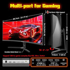 SANSUI 34 Inch 3440x1440P 240Hz Ultrawide UWQHD Gaming Monitor,21:9 2K Curved Monitor 1500R,Fast VA, PIP/PBP,AI Crosshair,AIPQ(Visual Enhance),MPRT 1ms,HDR,HDMI2.1 * 2,DP1.4 * 2(DP Cable Included)