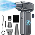 Compressed Air Duster,130000RPM Electric Duster,Stepless Speed Mini Air Blower,Replace Canned Air Duster,Cordless Rechargeable Jet Fan Blower for Keyboard Computer Car Cleaning Dry-Dark Gray