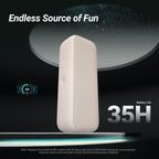 BOGASING G6 Bluetooth Speaker, Portable Wireless Speakers with 30W Punchy Sound, 35H Playtime, IPX6 Waterproof, Bluetooth 5.3, Built-in Mic, EQ, TF-Card, AUX, USB Stick for Outdoors Hiking (Beige)