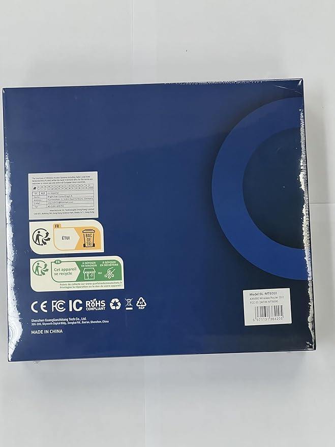 GL.iNet GL-MT6000(Flint 2) WiFi 6 Router with Wide Coverage, High-Speed Gaming Router, 2 x 2.5G Multi-Gig Ports+4 x 1G Ethernet Ports, Mass Device Connectivity, Rapid OpenVpn & WireGuard, 802.11ax