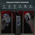 SMALLRIG Handle with Follow Focus for DJI RS 2 / RS 3 Pro/RS 4 / RS 4 Pro Gimbal Stabilizer, Handle with 1/4"-20 locating Holes and a Cold Shoe Mount, Max Load 4.4lb