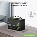 12V 100Ah LiFePO4 Lithium Battery, Built-in 100A BMS with Low-Temp Protection, 15000+ Deep Cycles & 1280Wh Energy for RV, Solar, Marine, Trolling Motor, Home Storage