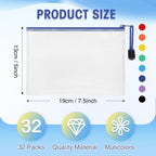 Jetec 32 Pcs Mesh Zipper Bags Toy Storage Bikini Organizer Bag Bolsas Para Guardar Trajes De Baño Waterproof Zipper Reusable Pouch Puzzle Multipurpose for Storage Office(Sweet Color,7.5 x 5 Inch)