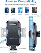 andobil 2025 Upgraded Car Phone Holder Mount for Vent, Military Sturdy Metal Clip Air Vent Phone Holder for Your Car Easy Used Cell Phone Car Mount for iPhone 16 15 14 13 12 Pro Max Samsung S25 S24