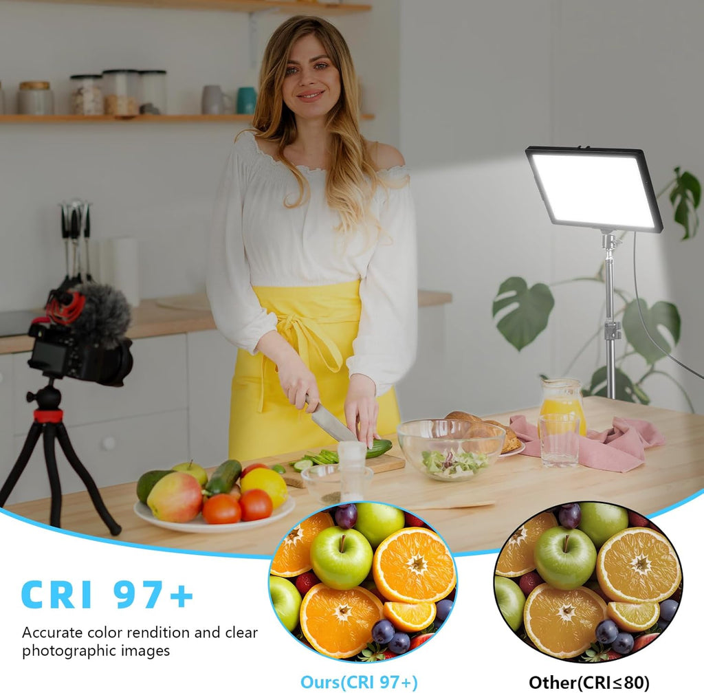 LED Photo Video Light 2-Pack, Bi-Color 2800-6500K Dimmable USB LED Continuous Light, 68" Photography Lighting Kit with Tripod Stand for Studios, YouTube TikTok Video Recording, Game Streaming