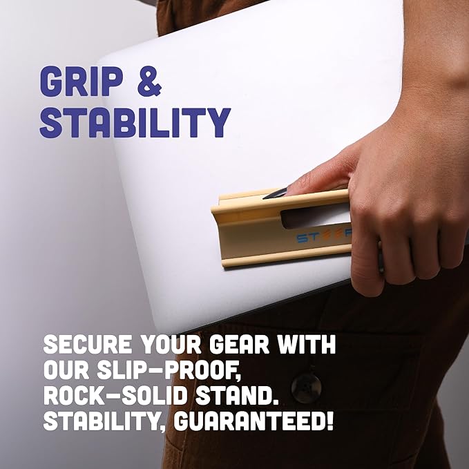 Steepy Adjustable Laptop Stand for Desk - 3 Heights Computer Stand - Laptop Riser with Adjustable Height