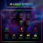 Hagibis RGB Camera Light,360°Full Color Portable Video Light LED Photo Light w Cold Shoe,2200mAh Rechargeable CRI97+,20Effects Lighting for Photography/Advertising Poster/Short Film (RGB-Black)