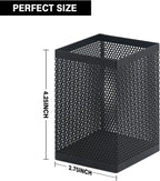 Comix Mesh Pen Holder Desk, Wire Pencil Holder with Foam Pad and Non-Slip Bottom Office Supplies Desk Organizer for Home Office School, 1 Pack