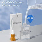 Screen Cleaner Spray and Wipe, Streak-Free Computer Screen Cleaner, Portable Laptop Cleaning Kit for Phone Car Touchscreen Monitor PC MacBook iPad TV Electronic, Refillable 2oz Spray Microfiber Cloth
