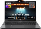 NIMO 15.6" IPS FHD-Gaming-Laptop, AMD Ryzen 5 6600H 6-Cores 660M GPU 32GB DDR5 RAM 1TB SSD(Beat i7-1165G7, Up to 4.5GHz) Computer with 100W GaN Type C Fingerprint Backlit Keyboard Win 11