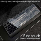 Universal Clear Desktop Computer Keyboard Protection Skin Protector Cover for PC 104/107 Keys Standard Keyboard,Ultra Thin Desktop PC Silicone Waterproof Dustproof Keyboard Cover (Type-A)