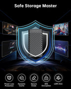 4TB Portable SSD, Up to 2000MB/s, USB 3.2 Gen 2x2 External Solid State Drive, Dual USB-C&A, Compatible with iPhone 15/16/17, Android, Mac, Laptops, Tablets, Smart TVs, Cameras, Game Consoles