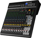 Audio Mixer Bluetooth G-MARK Professional Mixer Usb Interface Sound Board Console System 16 Channel Digital MP3 Computer Input 48V Phantom Power Stereo DJ 24-Bit SPX Effects Mixing Console