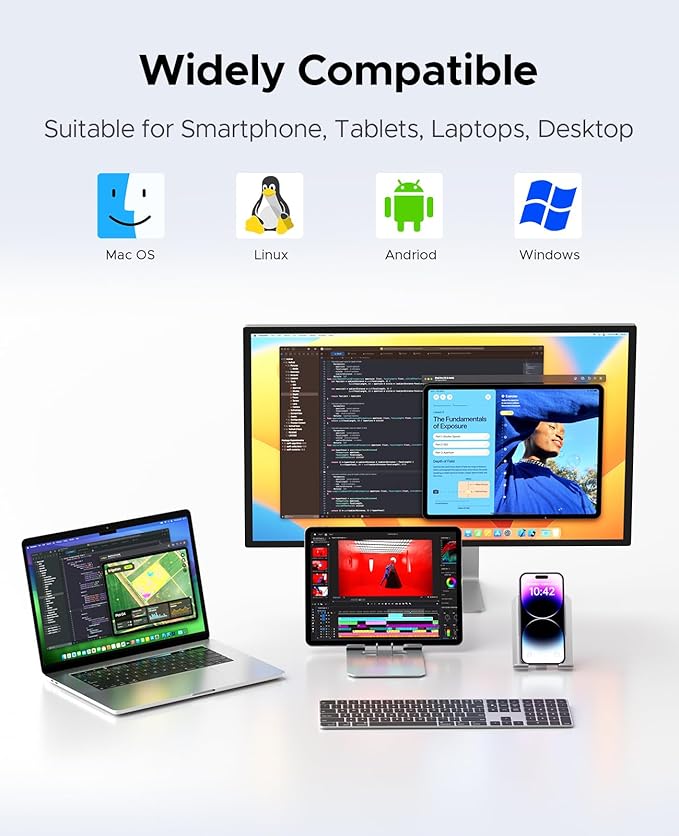 ORICO 256GB Portable SSD, Up to 1050MB/s, Compact with 2 in 1 USB C & A Cable, External Solid State Drives, Reliable Storage for USB C Smartphone, Tablet, PC - M10PRO