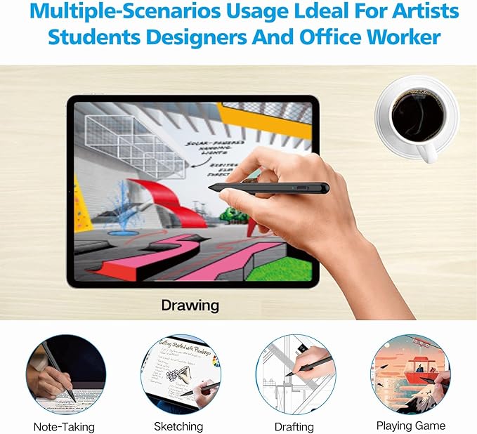 Stylus Pen for iPad 2018-2025 with Palm Rejection, Apple Pencil for Pad11th/10th/9th/8th/7th/6th Gen, iPad Pro 11/12.9 inch, New iPad Air 2025 11&13-inch(M3/2) /5th/4th/3th Gen, iPad mini 6th/5th