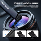 NEEWER 16 in 1 Camera Lens Cleaning Kit, 1x Brush + 1x Air Blower + 1x Cleaning Swab for 24mm Full Frame Sensor + 1x Cleaner Spray + 2X Cloth + 10x Wet Lens Wipe, HM-44