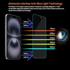 4 Pack Anti Blue Light Screen Protector for iPhone 16 plus /15 plus [6.7inch] with Installation Frame,9H+ Anti Blue Light Tempered Glass, Anti-Scratch, Case Friendly