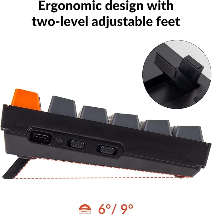 Keychron K10 Full Size Layout White LED Backlit Hot-Swappable Mechanical Keyboard for Mac Windows, Multitasking 104-Key Bluetooth Wireless/USB Wired Computer Keyboard with Gateron G Pro Red Switch