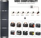 120W Portable Solar Panel for Power Station Generator, Ultra Light 5.7lbs, 25% High Efficiency IP65 Waterproof, 20V Foldable Solar Panel Charger for Camping, RV, Outdoor Use and Off-Grid Blackouts