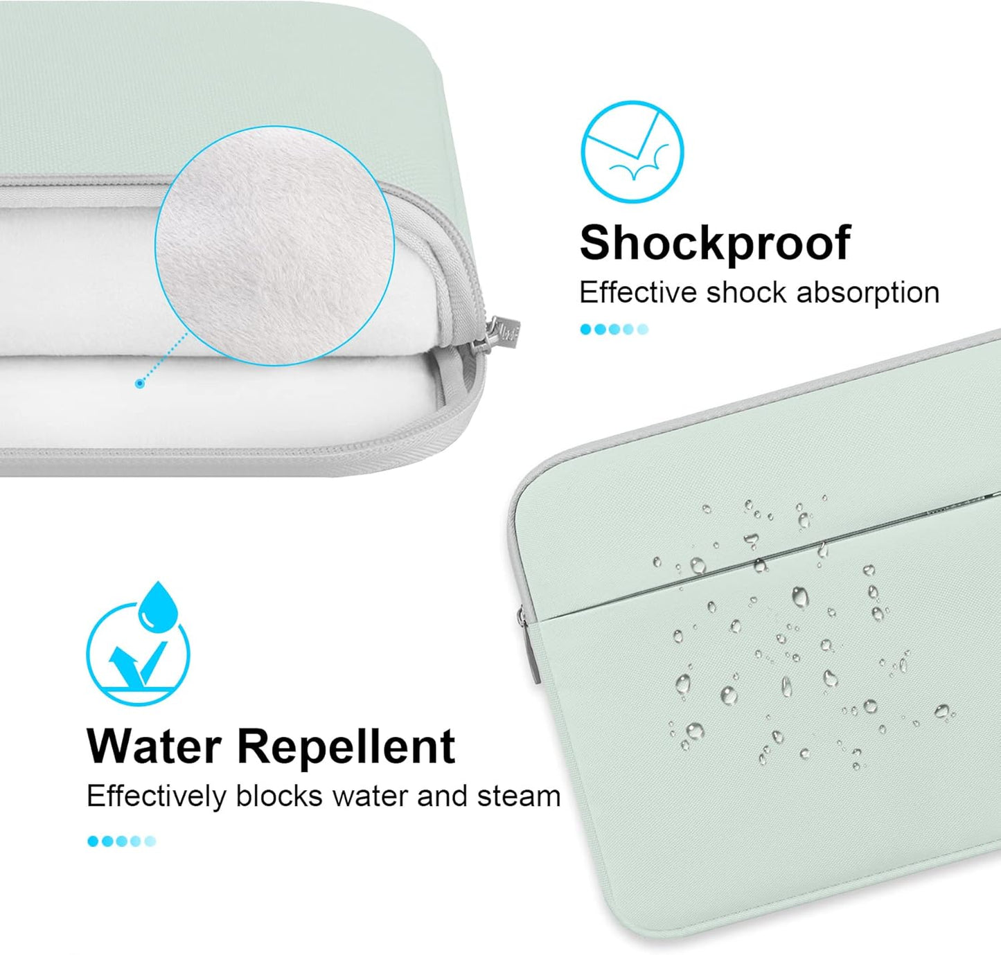 Lacdo Chromebook Case 11 Inch Laptop Sleeve for 11 Inch Acer HP Lenovo Dell Samsung ASUS Chromebook Spin 3 11, 13 inch New Surface Pro 11 Copilot+PC / 10 9 8 X, 11.6" MacBook Air Computer Bag, Green