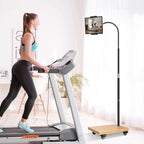 wishacc Tablet Floor Stand with Adjustable Gooseneck Mount, Swivels and Wheels for Bedside, Compatible with iPad, Galaxy Tab, Kindle and Phones