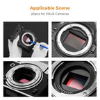 K&F Concept 20 Pack Full-Frame Sensors Cleaning Swabs, DSLR SLR Digital Camera Dry CCD CMOS Clean Swabs Compatible with Nikon Sony Canon DSLR Camera Sensor, 24mm x 20mm