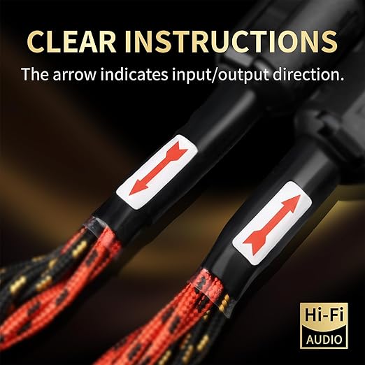 12 AWG Audiophile HiFi Speaker Audio Cable–4N OFC Core,24K Gold-Plated Banana Plugs with Nylon Braid,Compatible with Amplifier,Speakers,AV Receiver & Home Theater(9.84ft/3m) 2-Pack