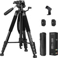 JOILCAN Tripod Camera Tripods, 74" Tripod for Camera Phone Video Recording, Heavy Duty Cameras Tripod Stand, Professional Travel DSLR Tripods Compatible with Canon iPhone, Max Load 15 LB