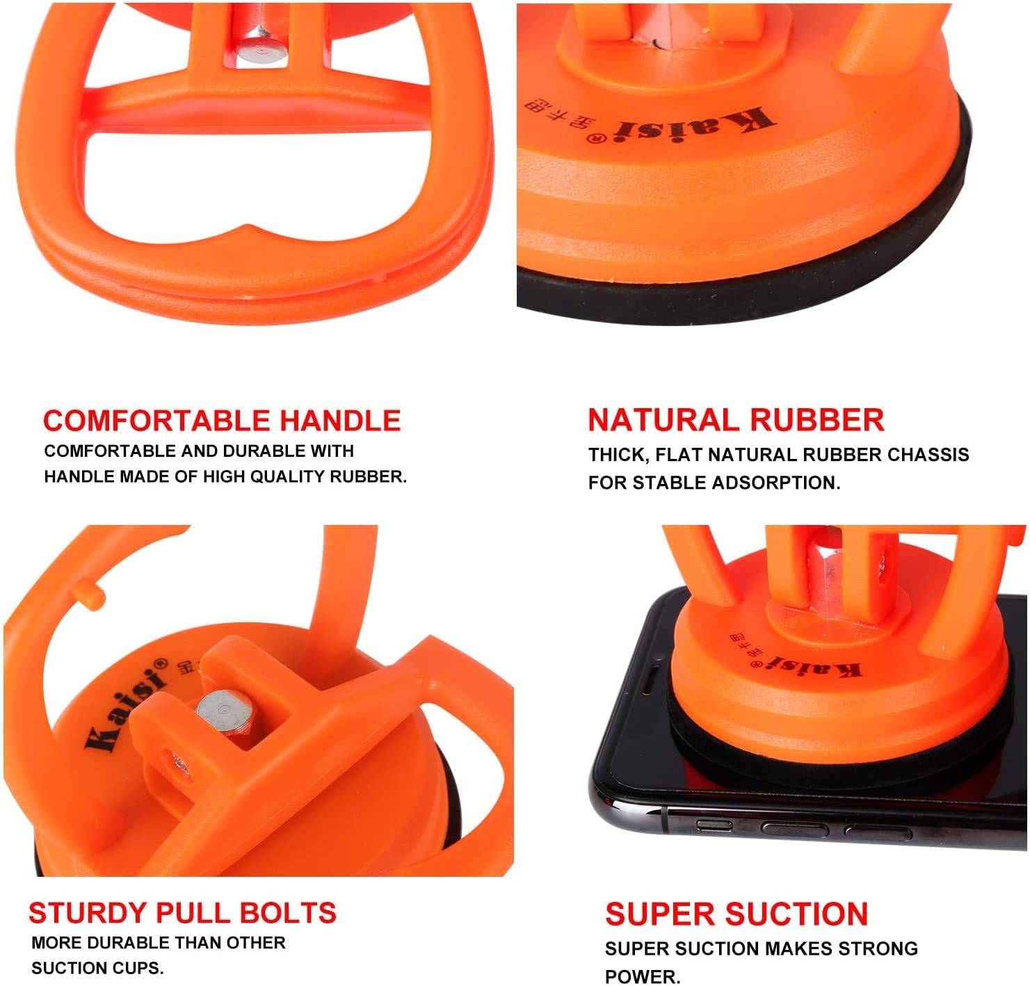 Kaisiking 11 PCS Screen Suction Cup Kit LCD Screen Opening Tools Screen Replacement Tools for iPad, iMac, MacBook, Tablet, Laptop, iPhone, Samsung, Huawei, Etc.