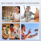 Magnetic Pocket Phone Tripod Foldable Compatible with Magsafe for iPhone 15/14/13/12 Plus Pro Max Series, Upgrade Mini Cell Phone Tripod Mount Handle Smartphone Desk Stand Travel All in One