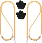 OUTXE Universal Phone Lanyard 2 Packs - 2× Adjustable Neck Strap, 4× Phone Patches- Apricot Elegance