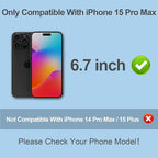 Compatible for iPhone 15 Pro Max Privacy Screen Protector Tempered Glass 6.7 Inch, Purple Gradient Anti Spy Anti Blue Light HD Easy Installation