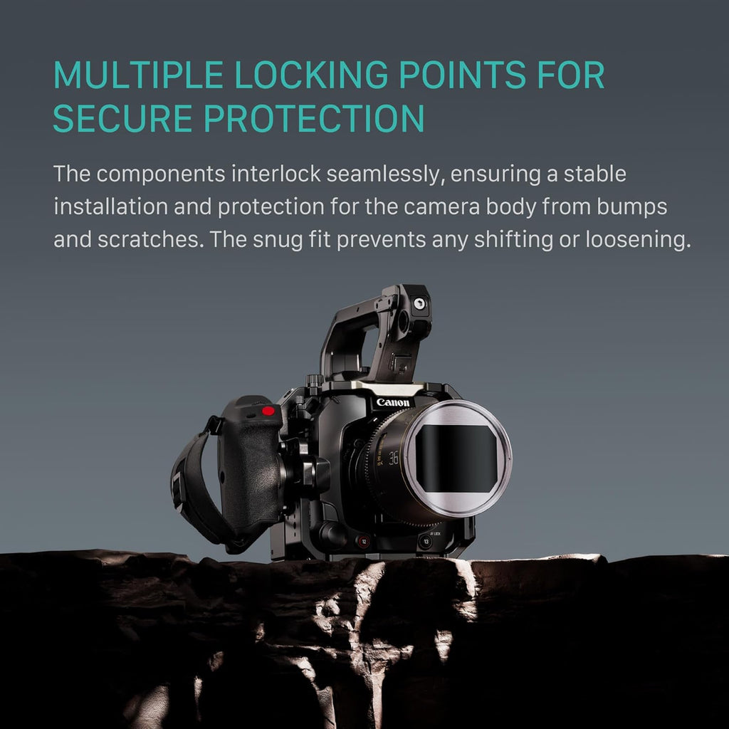 Tilta Camera Cage Advanced Kit for Canon C400 | Includes Full Cage, Rear Accessory Plate, Top Handle Extension, Shoulder Baseplate & More | Arri Rosette, NATO Rail, 3/8"-16 & 1/4"-20