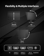 KTC 24.5 Inch 300Hz Gaming Monitor - FHD 1080P Fast IPS PC Monitor Gaming 1ms, Adaptive Sync, HDR, 240Hz Monitors Gamer with Display Port1.4x1 HDMI 2.0x2, 119% sRGB, VESA Mount, DP Cable, H25Y7