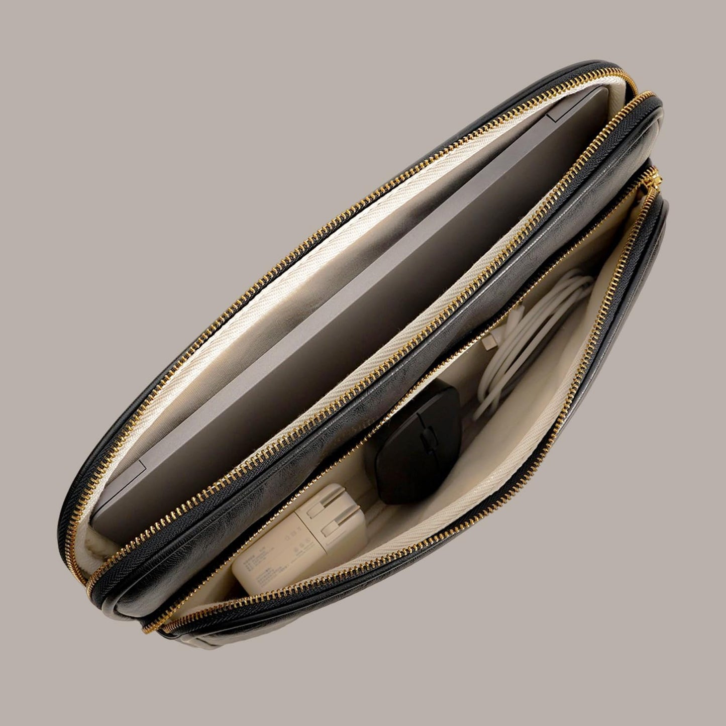 14 Inch Laptop Sleeve Bag - Compatible with MacBook Pro 14, MacBook Air 13, Surface Pro 9/X, Surface Laptop Studio - Black