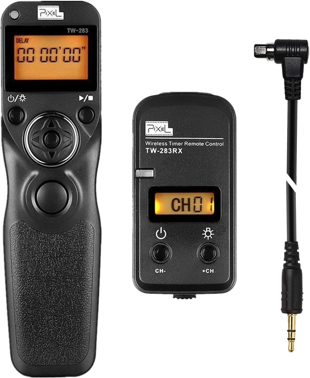 Pixel Timer Shutter Release TW283-N3 Wireless Remote Control Compatible with Canon 5D Mark-III/Mark-IV 5D R5 R5C 10D 1DX 1DC 1DS 1D 5DS 5DSR 20D 6D 7D Mark-II 7D 50D 40D 30D D60 D30 D2000