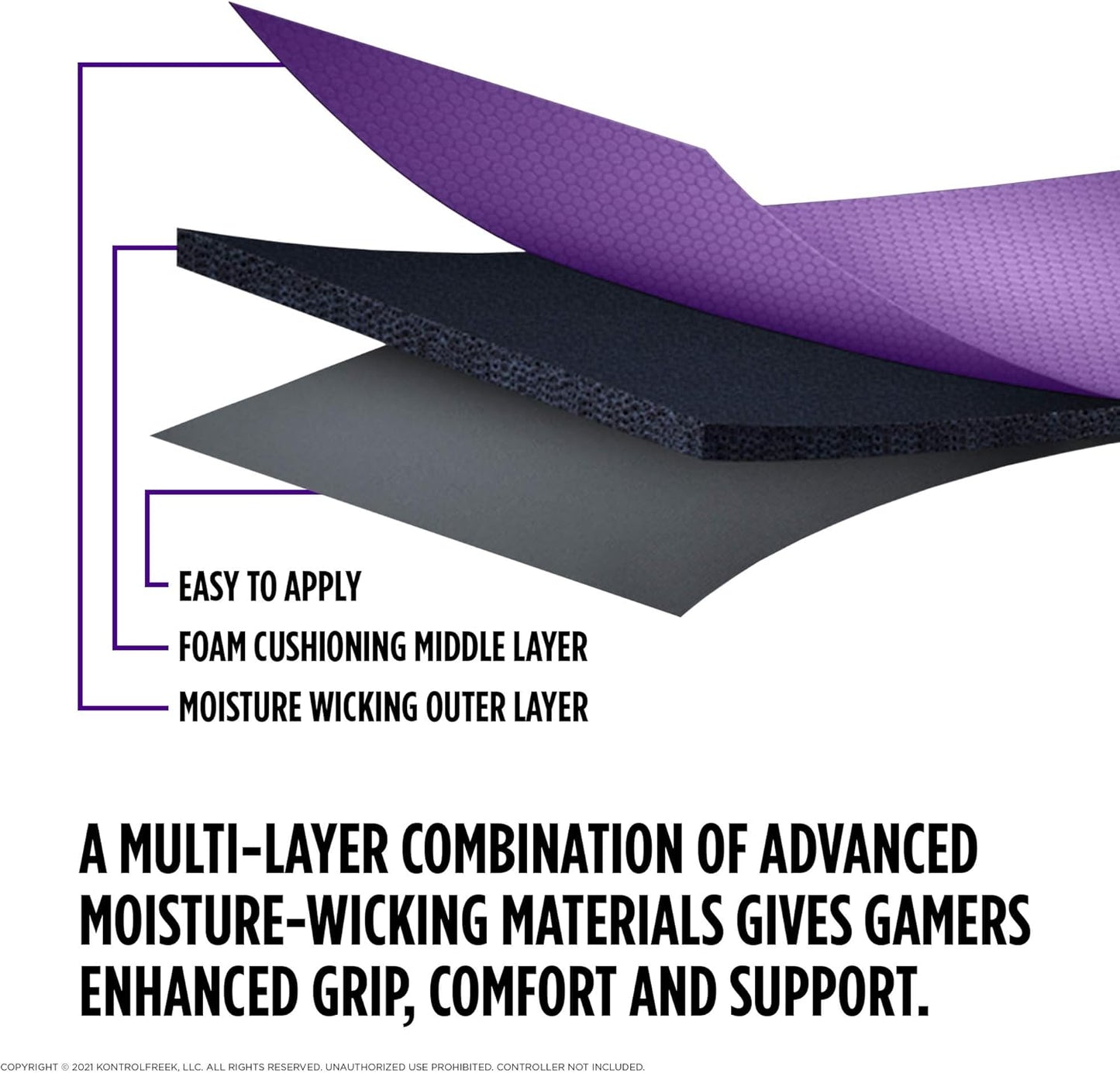 KontrolFreek Performance Grips for Xbox One and Xbox Series X Controller (Galaxy Purple)