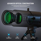 NEEWER LS-300 Spotlight Optical Snoot for 300W Bowens Mount LED Video Lights with 16x GOBO 19° Projection Lens 98% Light Transmittance Geometric Shaper for Creative Photography & Enhanced Illuminance