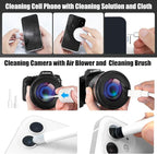 walrfid 2pcs White Pink Computer Keyboard Cleaner Kit, Laptop Screen Cleaning Spray for iPhone AirPod Phone MacBook iPad, 20-in-1 Electronic Clean Brush Tool for Earbud iPod TV Earphone Camera