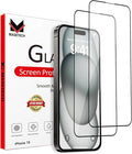 Screen Protector Tempered Glass Compatible with Apple iPhone 15 (2 Pack)