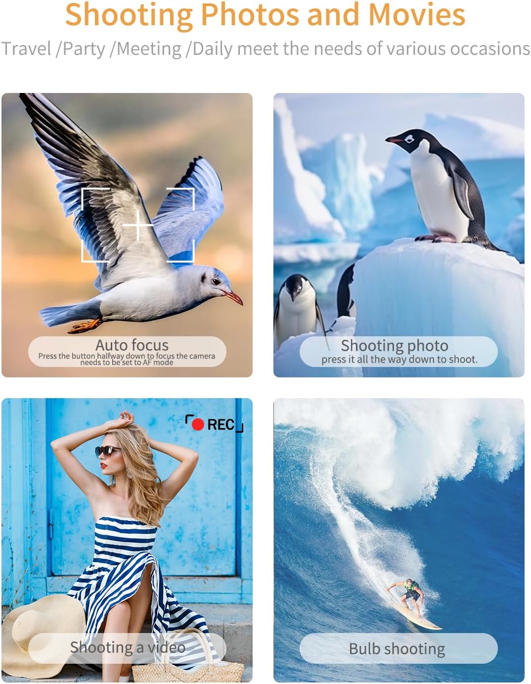 for Sony Camera Wireless Remote Control - Aodelan Rechargeable Shutter Release with OLED Screen for ZV-E10, FX3, a6100, a6400, a6600, a7 III, a7R III, DSC-RX100 VII, ZV-1; Replace Sony RMT-P1BT(White)