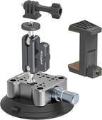 4.5" Suction Cup Camera Mount Universal Car Mount for Osmo 360 Camera, Phones, for Go-pro, for Insta360 Action Cams with 3.84" Magic Arm