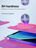 Compatible for iPhone 13/13 Pro/16e/iPhone 14 Privacy Screen Protector Tempered Glass 6.1 Inch, Pink Gradient Anti Spy Anti Blue Light HD Easy Installation