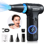 Compressed Air Duster, 220,000RPM Strong Compressed Air, Brushless Canned Air Duster for Computer with LED, 3 Speed Speed Mini Blower Air Blower for Car, Computer, Keyboard