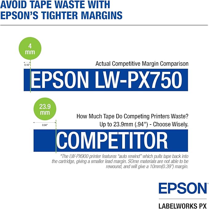LABELWORKS Epson LW-PX750PCD Industrial Label Maker Kit - Complete Kit with Accessories, Compatible with Large Variety of Tape Types, Portable Handheld Label Printer