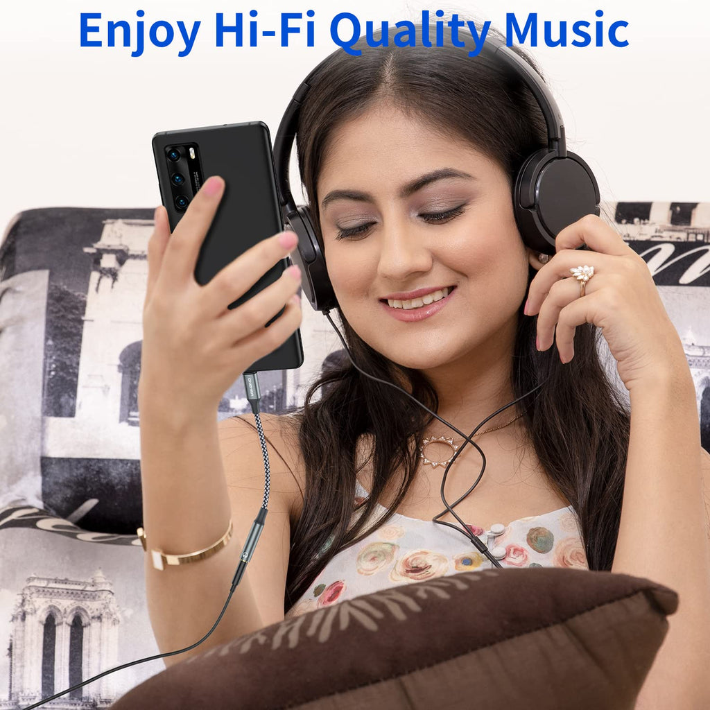 USB Type C to 3.5mm Headphone Jack Adapter, (2-Pack) USB C to Aux Female Audio Dongle Cable Cord Compatible with iPhone 16/15 Pro/15 Plus/15 Pro Max,iPad Pro,MacBook, Samsung Galaxy S24 S23 S22