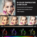 GVM 800D RGB LED Video Light, 2026 Upgraded Panel Light with Optical Lens & 6X Brighter (19500 Lux/0.5m), 3200K-5600K Bi-Color, 20 Scene Modes & CRI97+, Studio Lights, Photography Lighting, 2-Packs